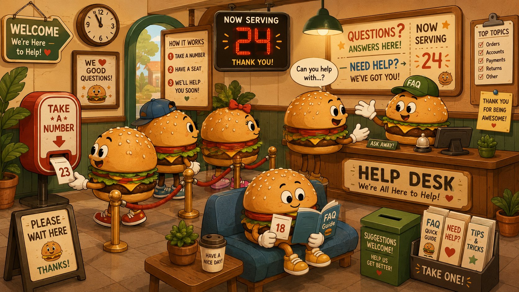 Wilmington Burger Book FAQ help desk